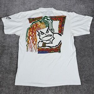 Vintage Bad Boy Club T-Shirt Men's Large White Short Sleeve Crew Neck Surf Skate